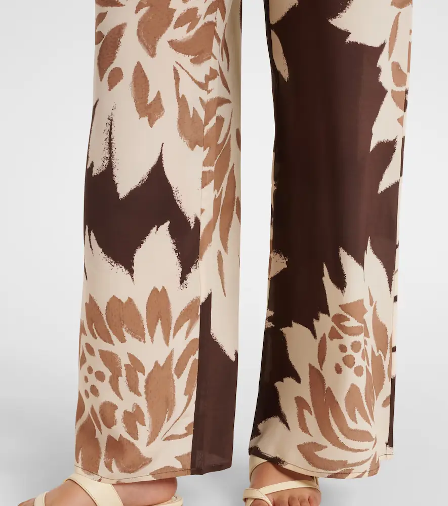 SIR. Floral silk satin wide-leg pants | Thumbnail 2