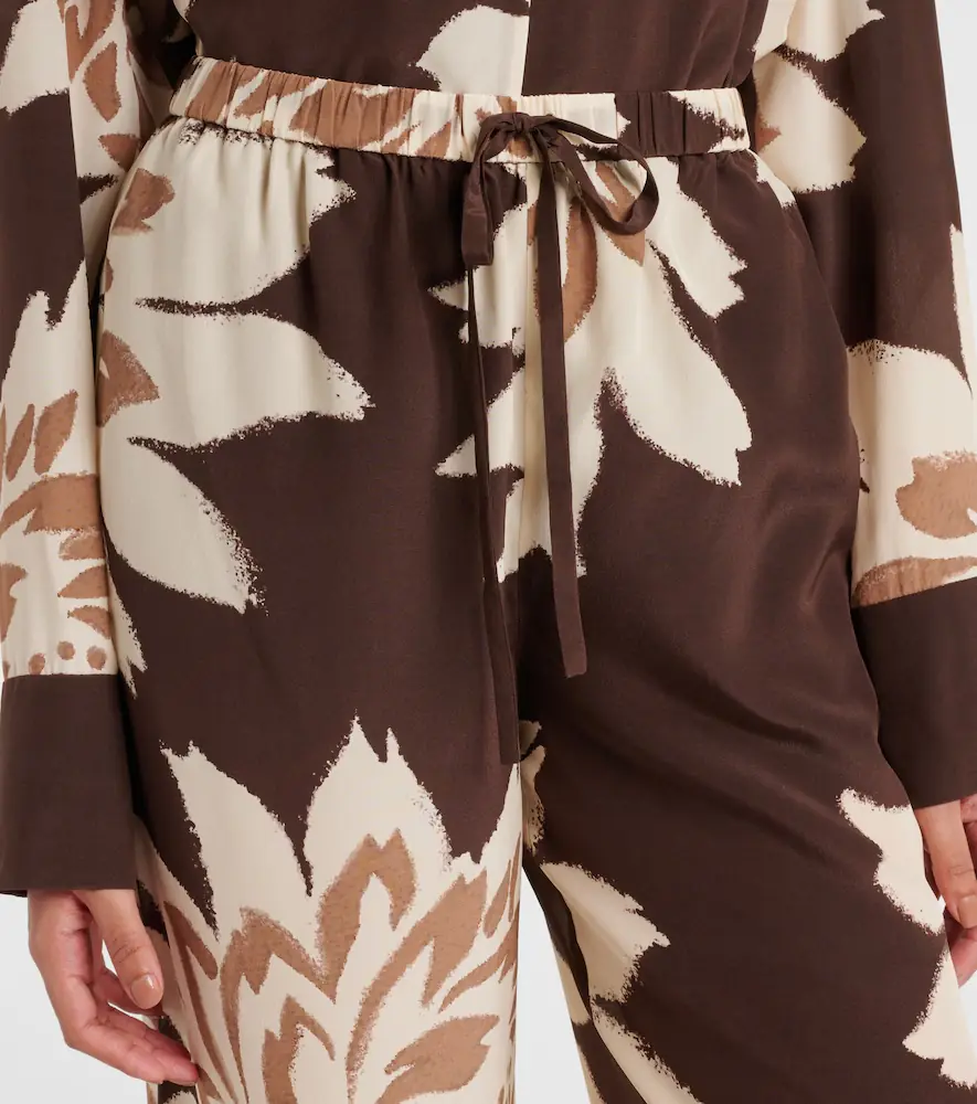 SIR. Floral silk satin wide-leg pants | Thumbnail 5