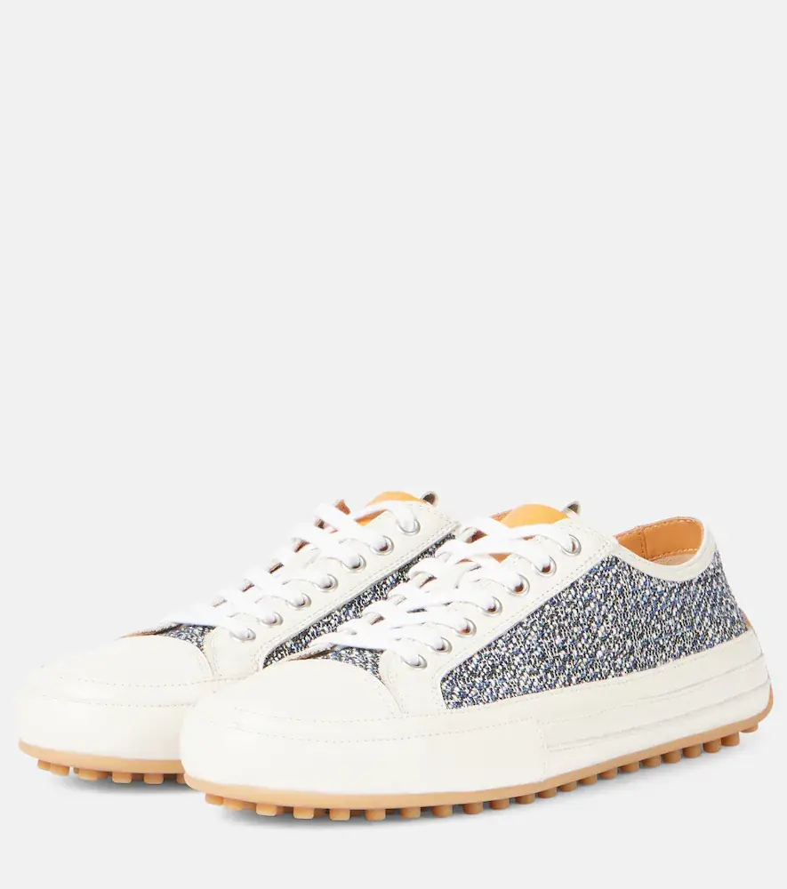 Tod's Tweed and leather sneakers | Thumbnail 2