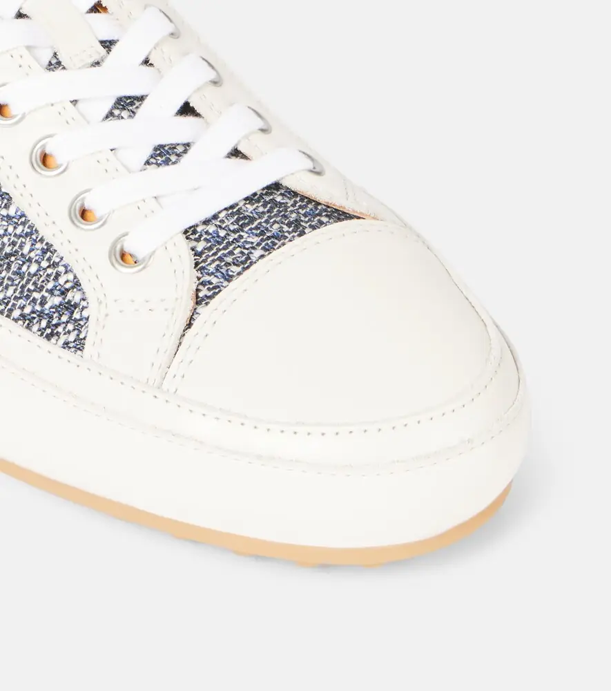 Tod's Tweed and leather sneakers | Thumbnail 3