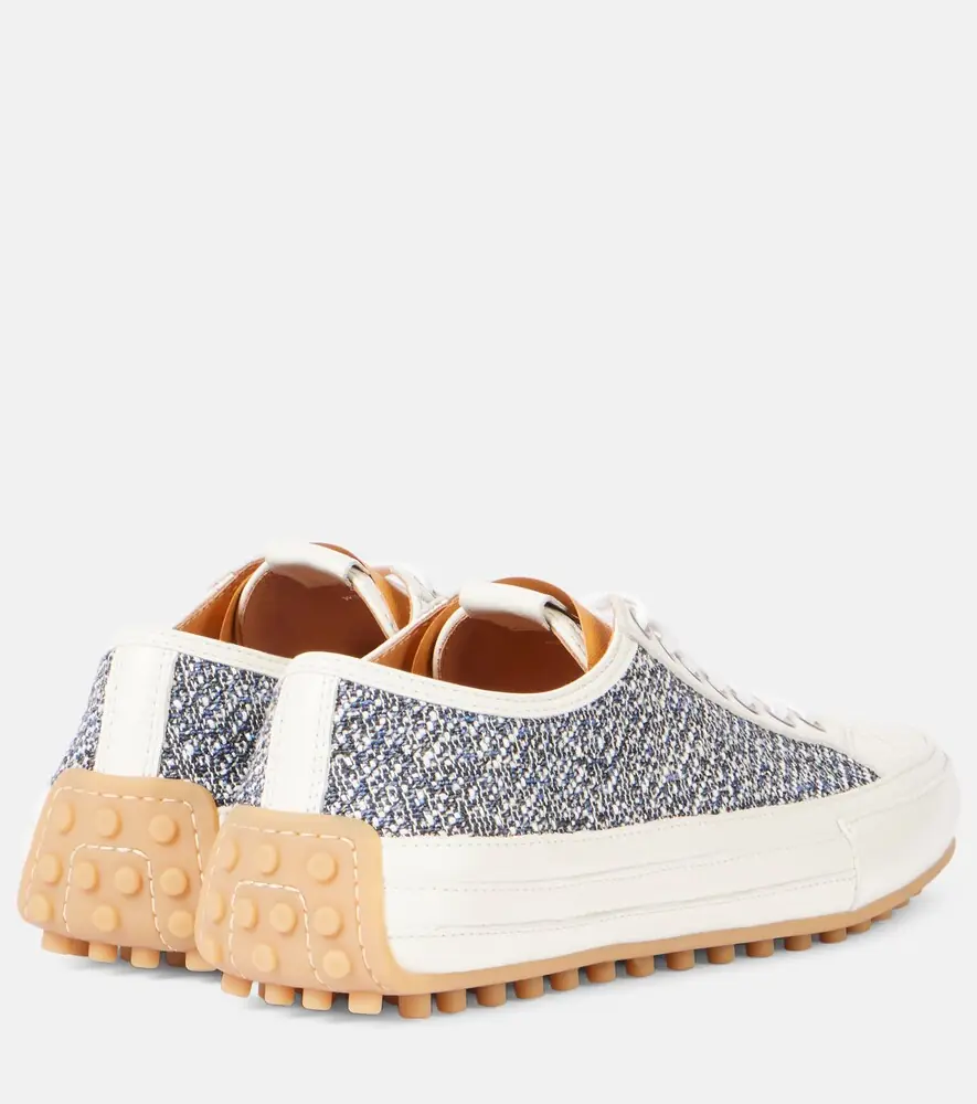 Tod's Tweed and leather sneakers | Thumbnail 4