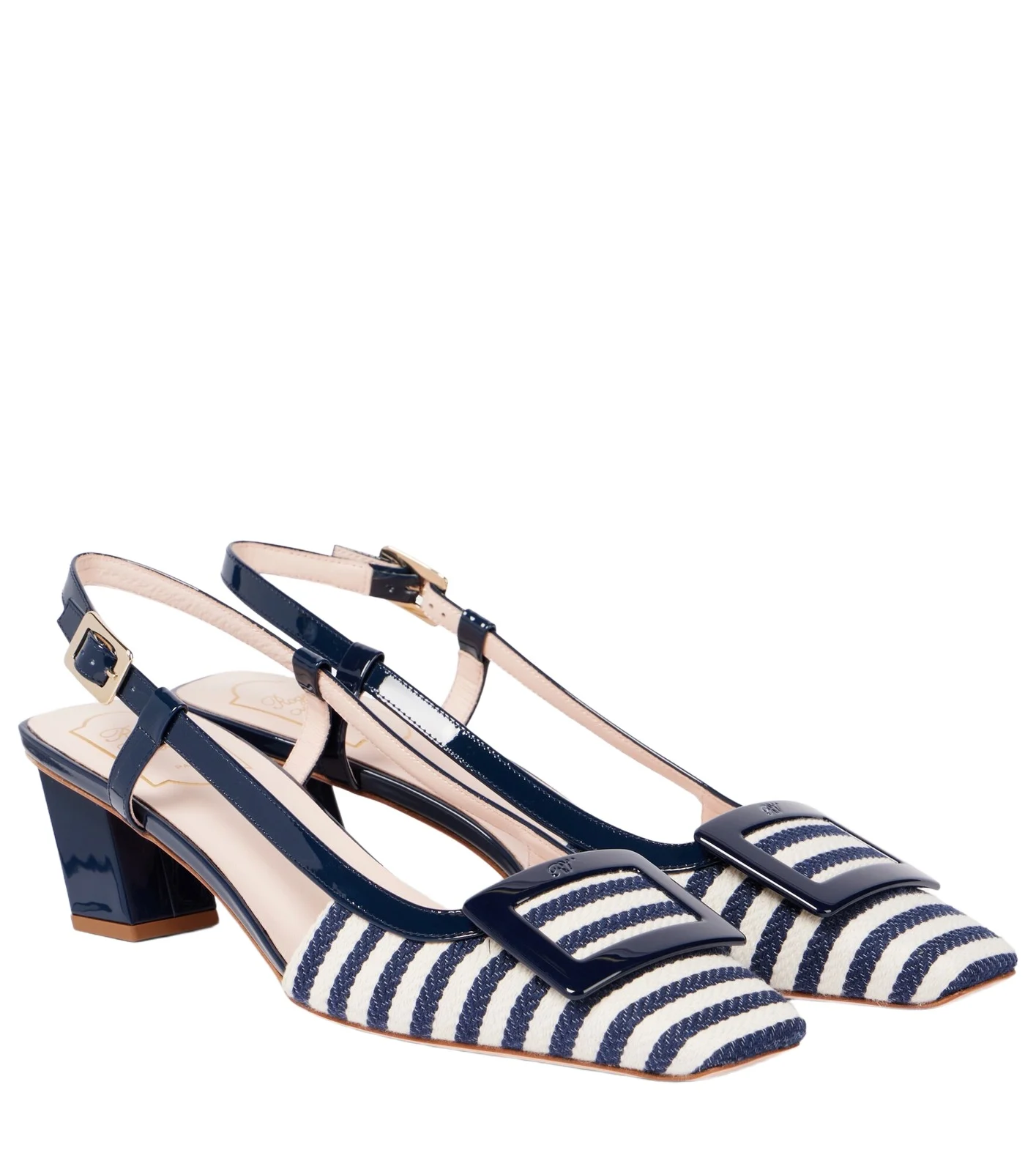 Belle Vivier 45 canvas slingback pumps Belle Vivier 45 canvas slingback pumps