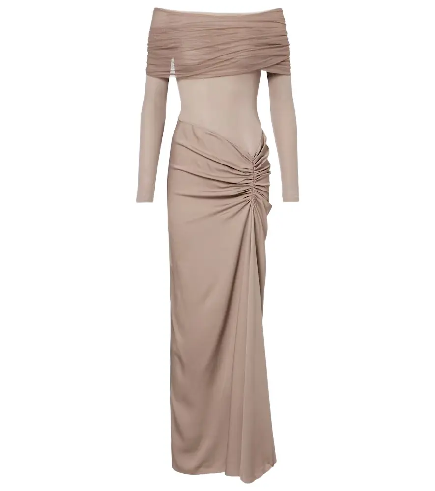 Christopher Esber Sonora off-shoulder jersey gown