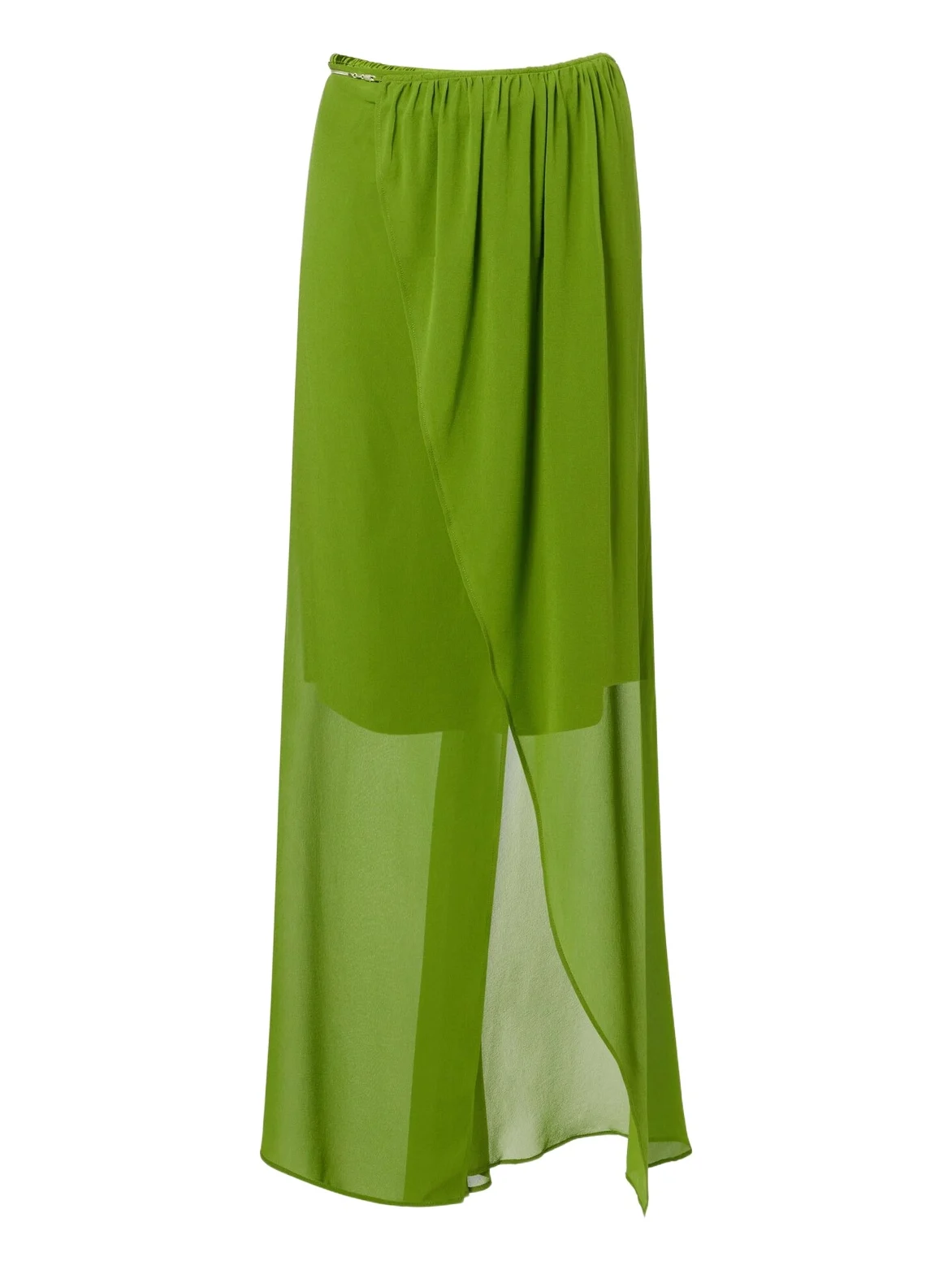 Chain-detail silk georgette wrap skirt Chain-detail silk georgette wrap skirt