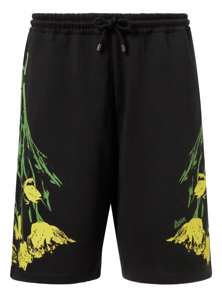 Loewe Floral cotton shorts