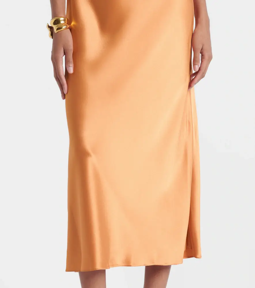 Galvan Sienna halterneck satin midi dress | Thumbnail 3