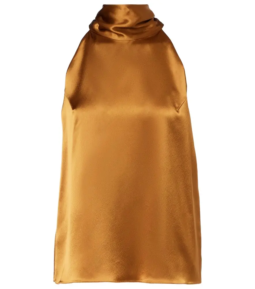 Galvan Sienna halterneck satin top | Image 1 Galvan Sienna halterneck satin top | Image 1