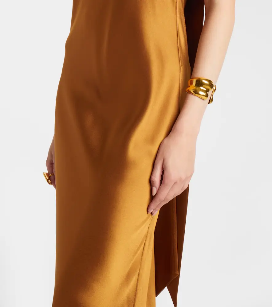 Galvan Sienna halterneck satin gown | Thumbnail 2