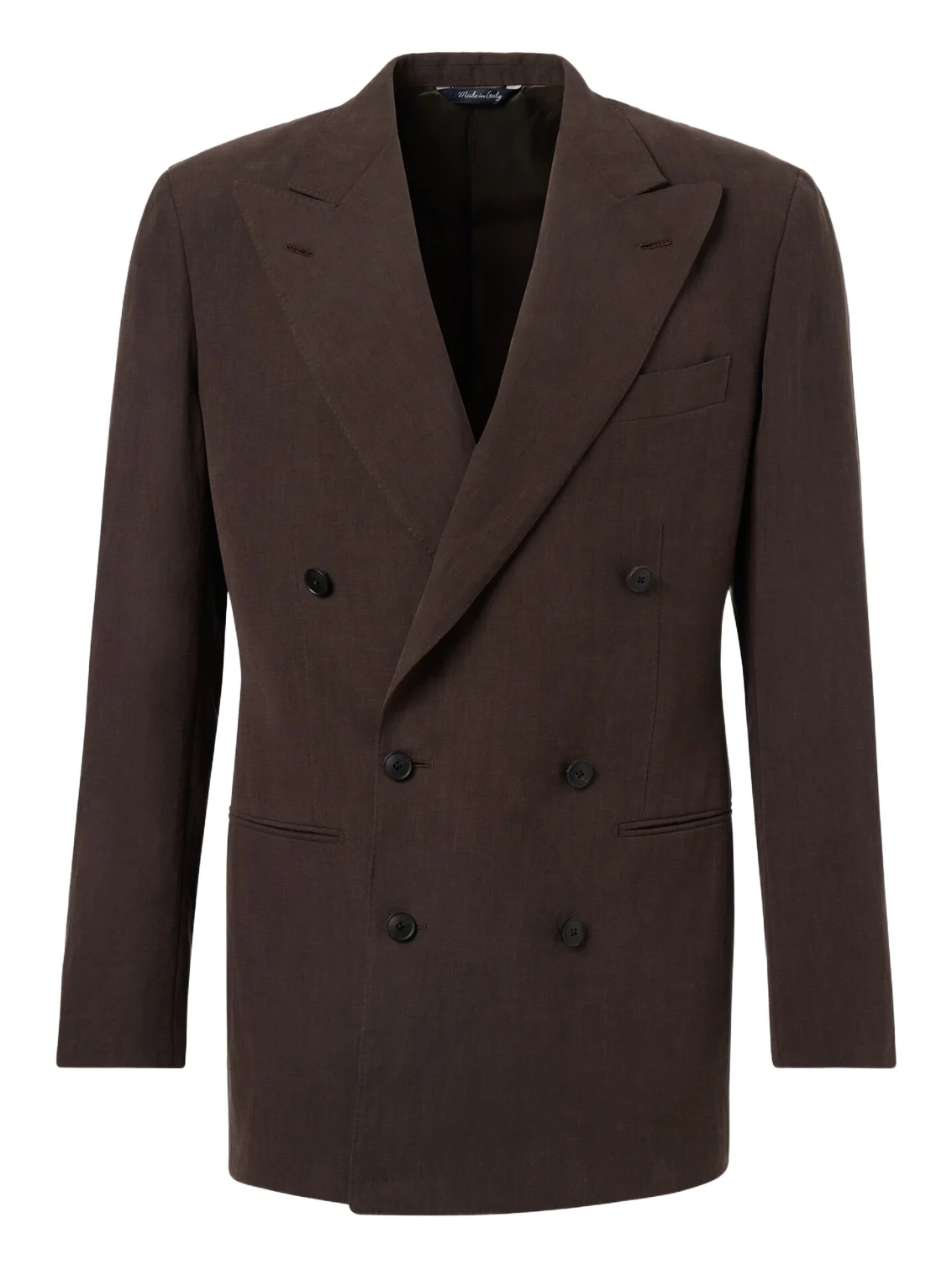 Double-breasted linen canvas blazer Double-breasted linen canvas blazer