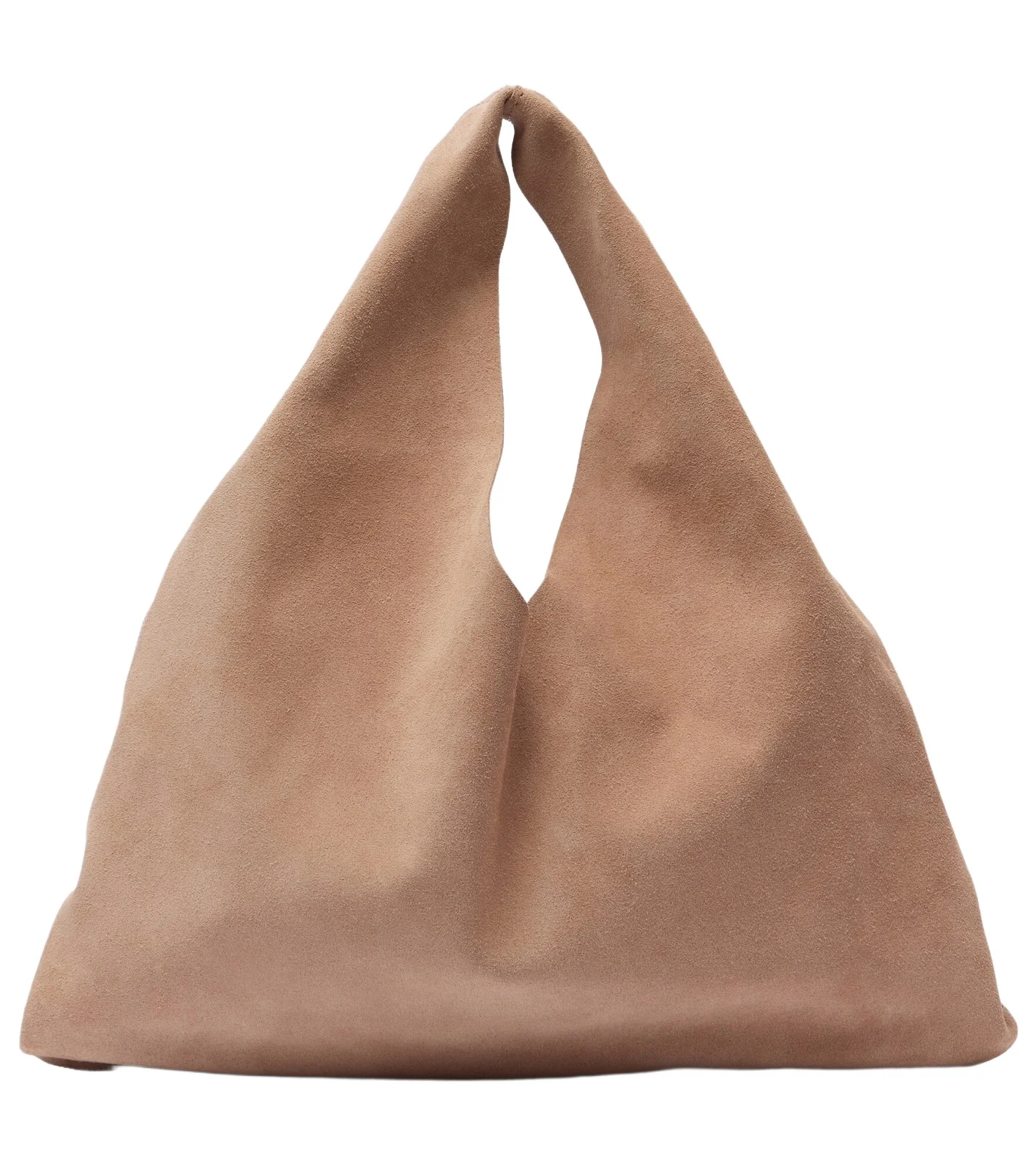 Bindle Small suede top-handle bag
