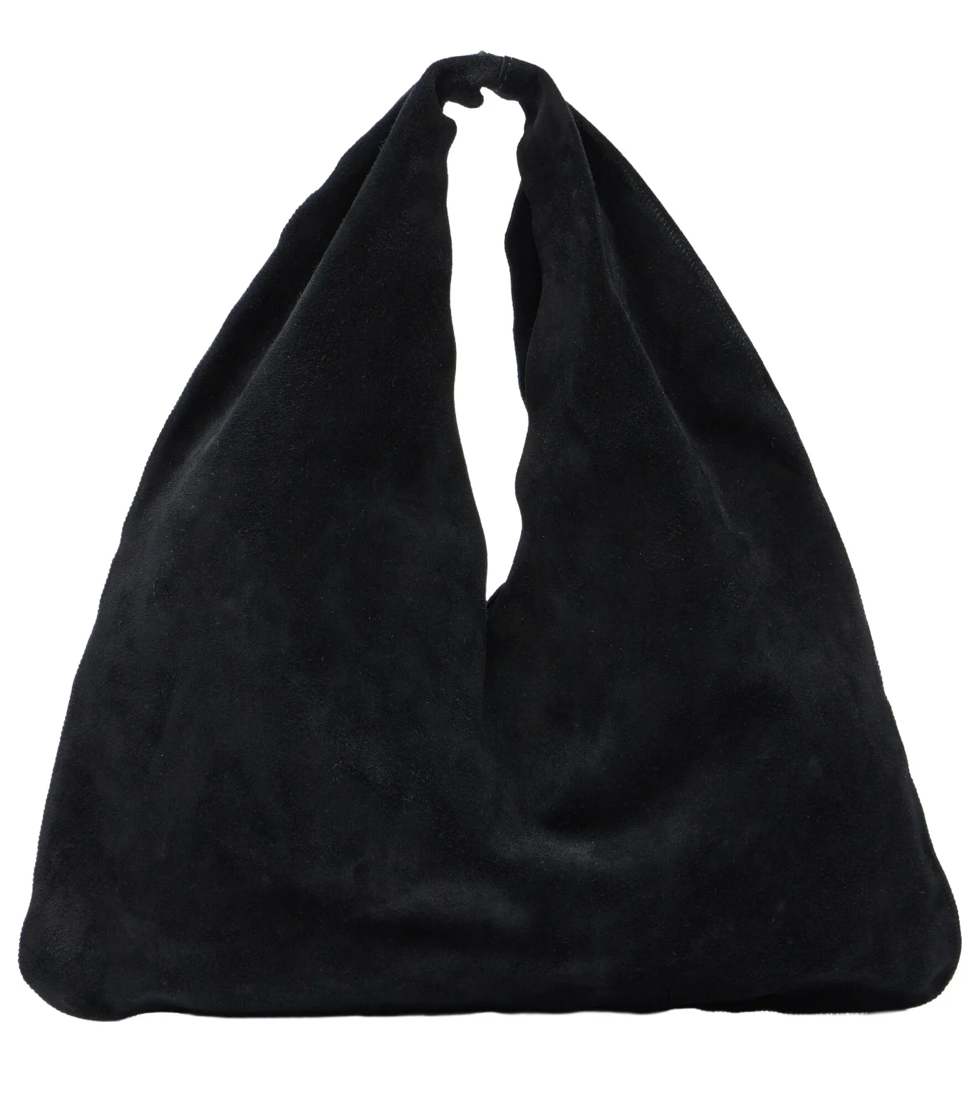 Bindle Small suede top-handle bag