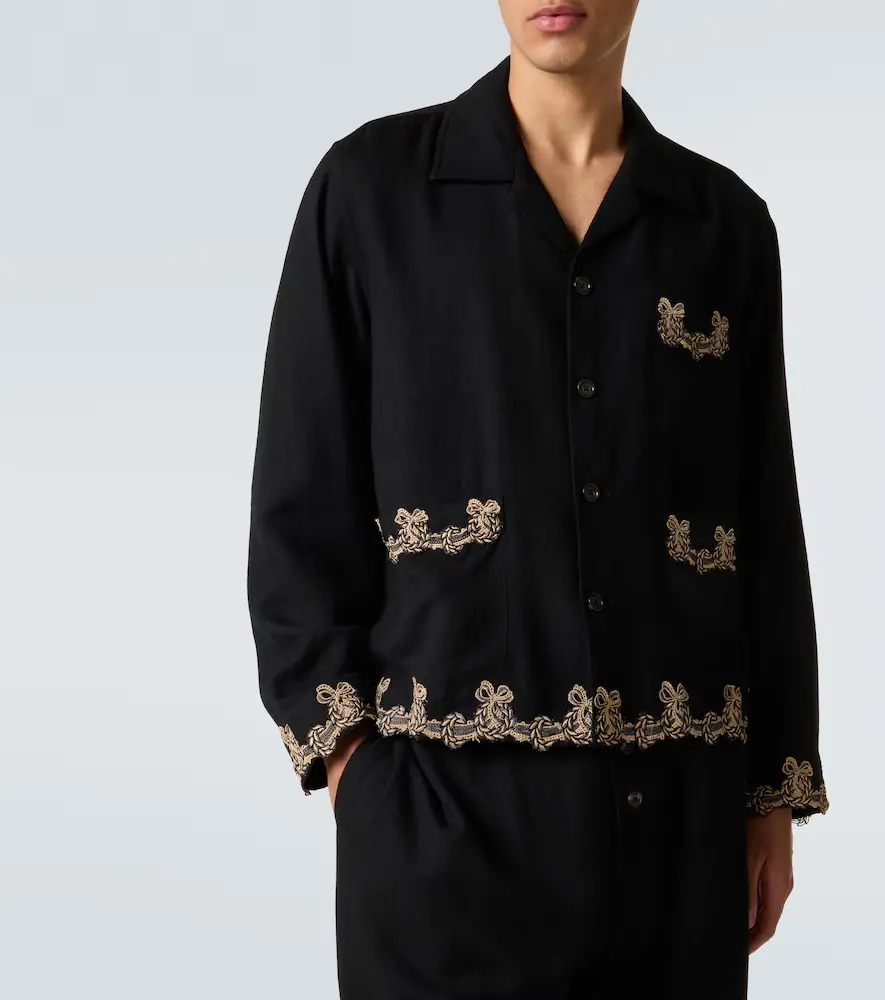 BODE Laurelist wool flannel overshirt | Thumbnail 2