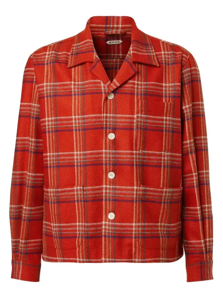 BODE Gable plaid wool flannel overshirt