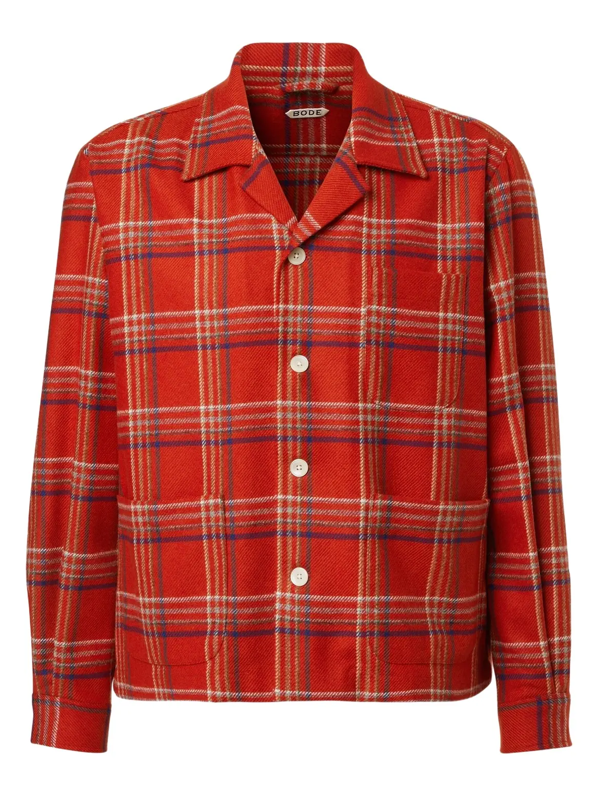 BODE Gable plaid wool flannel overshirt