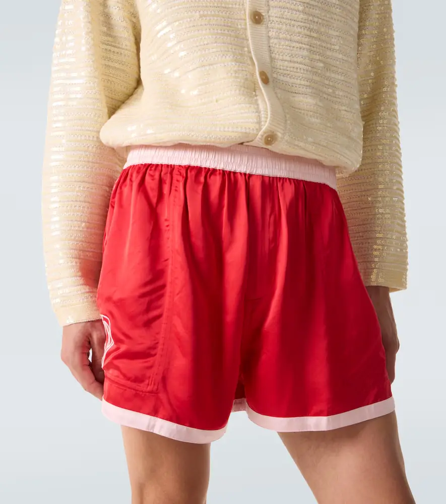 BODE Heart Deco embroidered satin shorts | Thumbnail 2 BODE Heart Deco embroidered satin shorts | Thumbnail 2