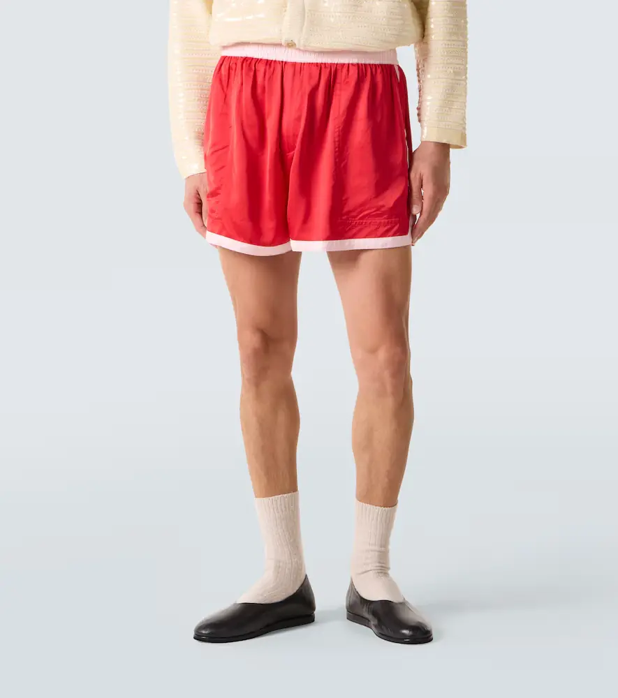 BODE Heart Deco embroidered satin shorts | Thumbnail 4 BODE Heart Deco embroidered satin shorts | Thumbnail 4