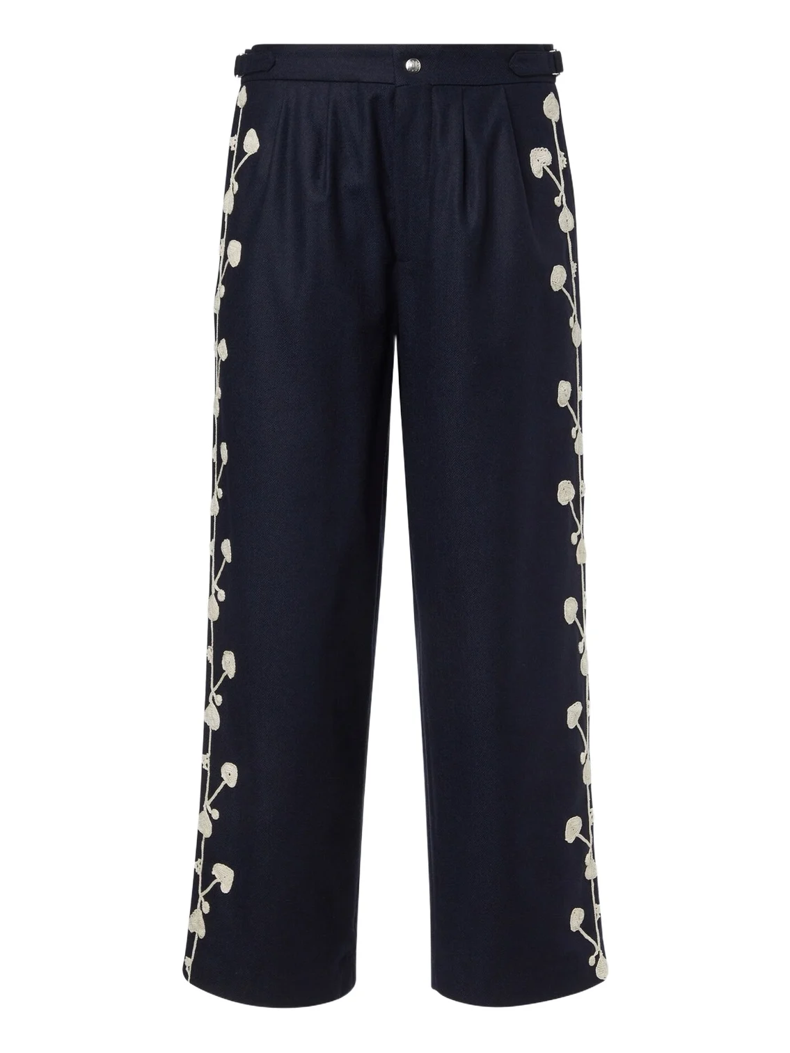 BODE Snowdrop wool-blend wide-leg pants