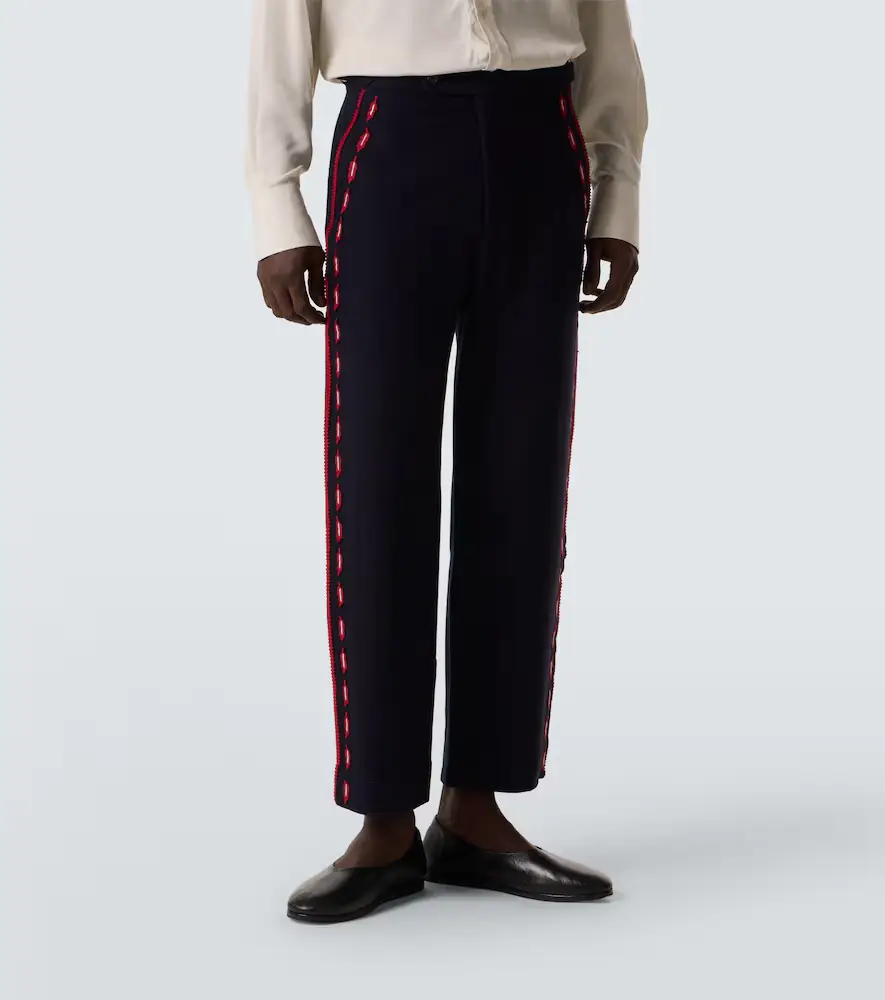 Bode Carroll embroidered wool straight pants | Thumbnail 3 Bode Carroll embroidered wool straight pants | Thumbnail 3