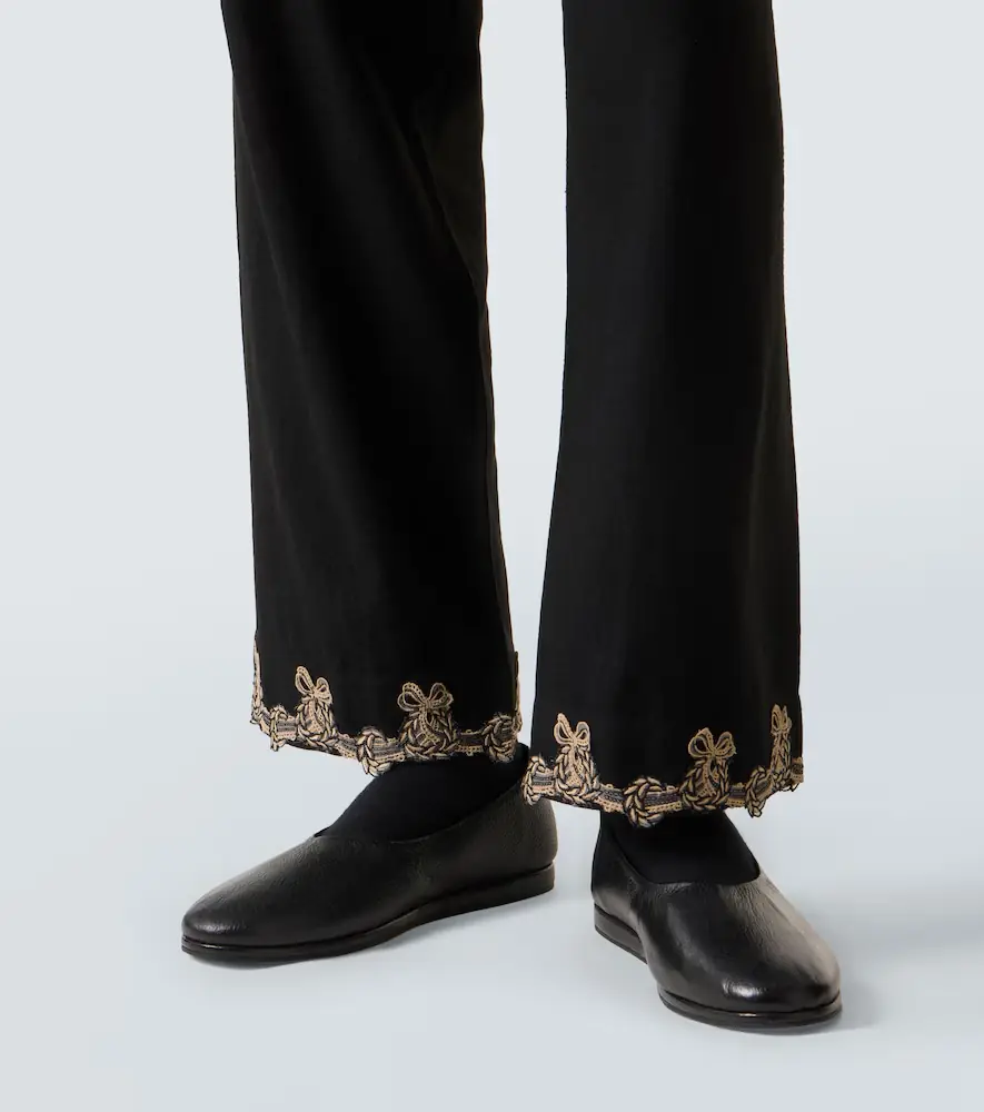 Bode Laurelist wool flannel wide-leg pants | Thumbnail 6 Bode Laurelist wool flannel wide-leg pants | Thumbnail 6
