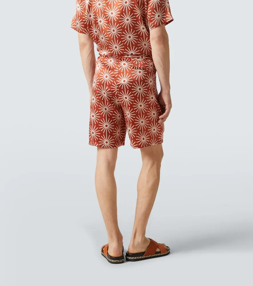 Frescobol Carioca Palma printed silk-blend shorts | Thumbnail 2