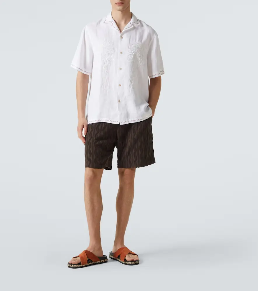 Frescobol Carioca Flavio embroidered linen bowling shirt | Thumbnail 3 Frescobol Carioca Flavio embroidered linen bowling shirt | Thumbnail 3