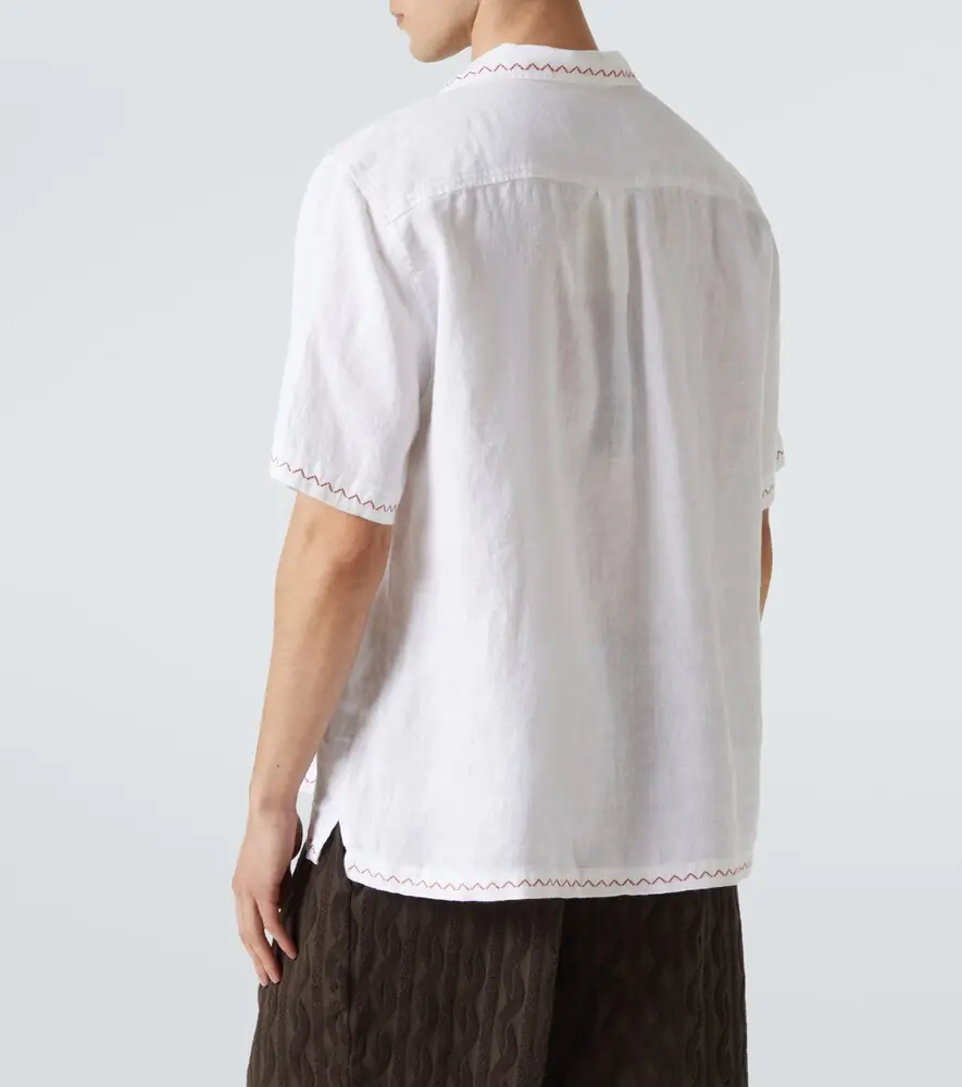 Frescobol Carioca Flavio embroidered linen bowling shirt | Thumbnail 5 Frescobol Carioca Flavio embroidered linen bowling shirt | Thumbnail 5