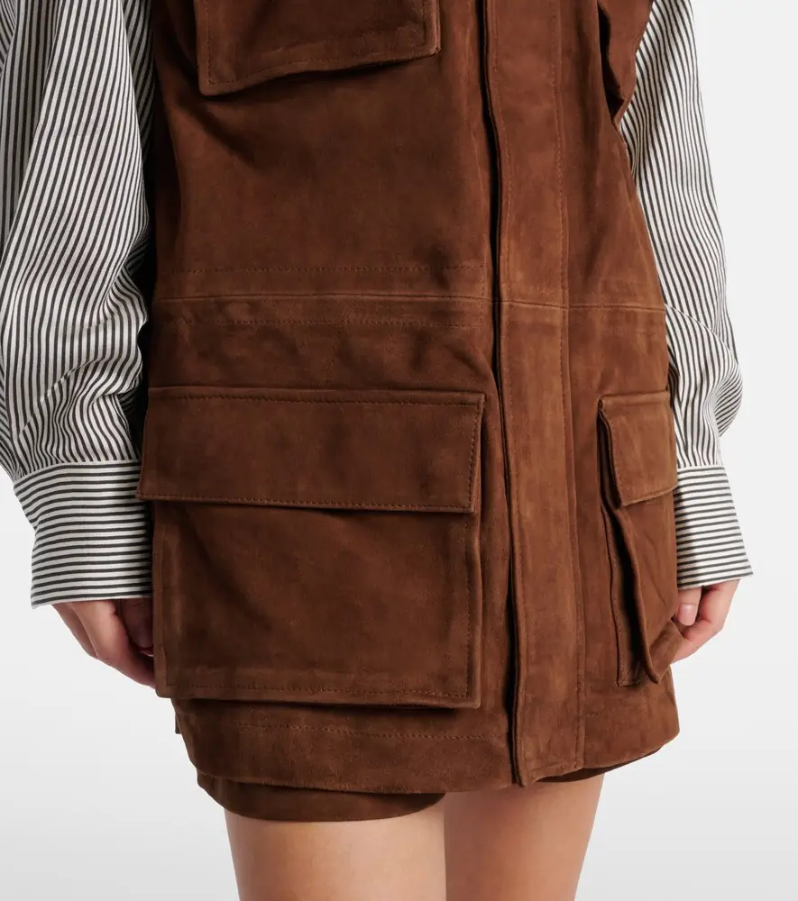 The Frankie Shop Turin oversized suede jacket | Thumbnail 4