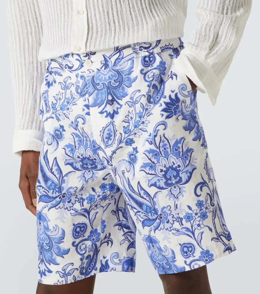 Etro Paisley linen Bermuda shorts | Thumbnail 5 Etro Paisley linen Bermuda shorts | Thumbnail 5