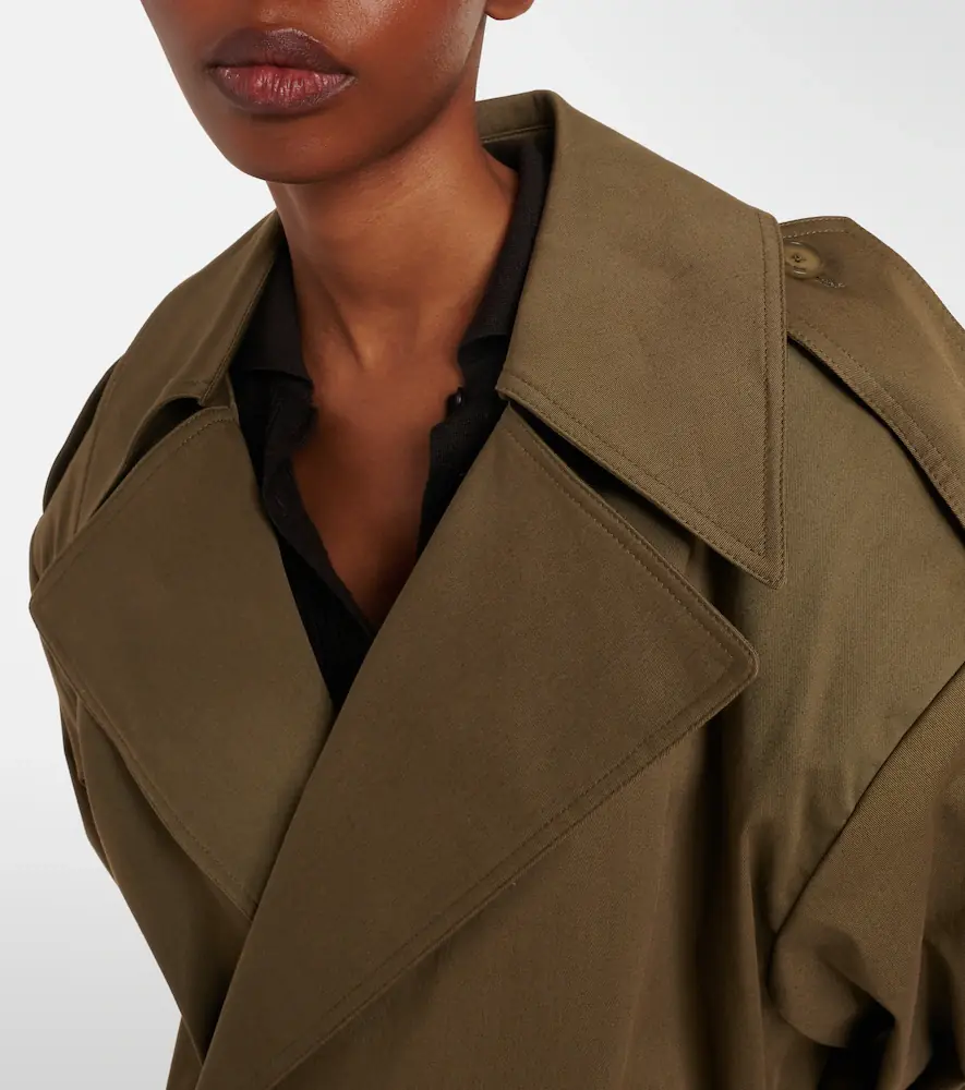 The Frankie Shop Zurich oversized cotton cropped trench coat | Thumbnail 5