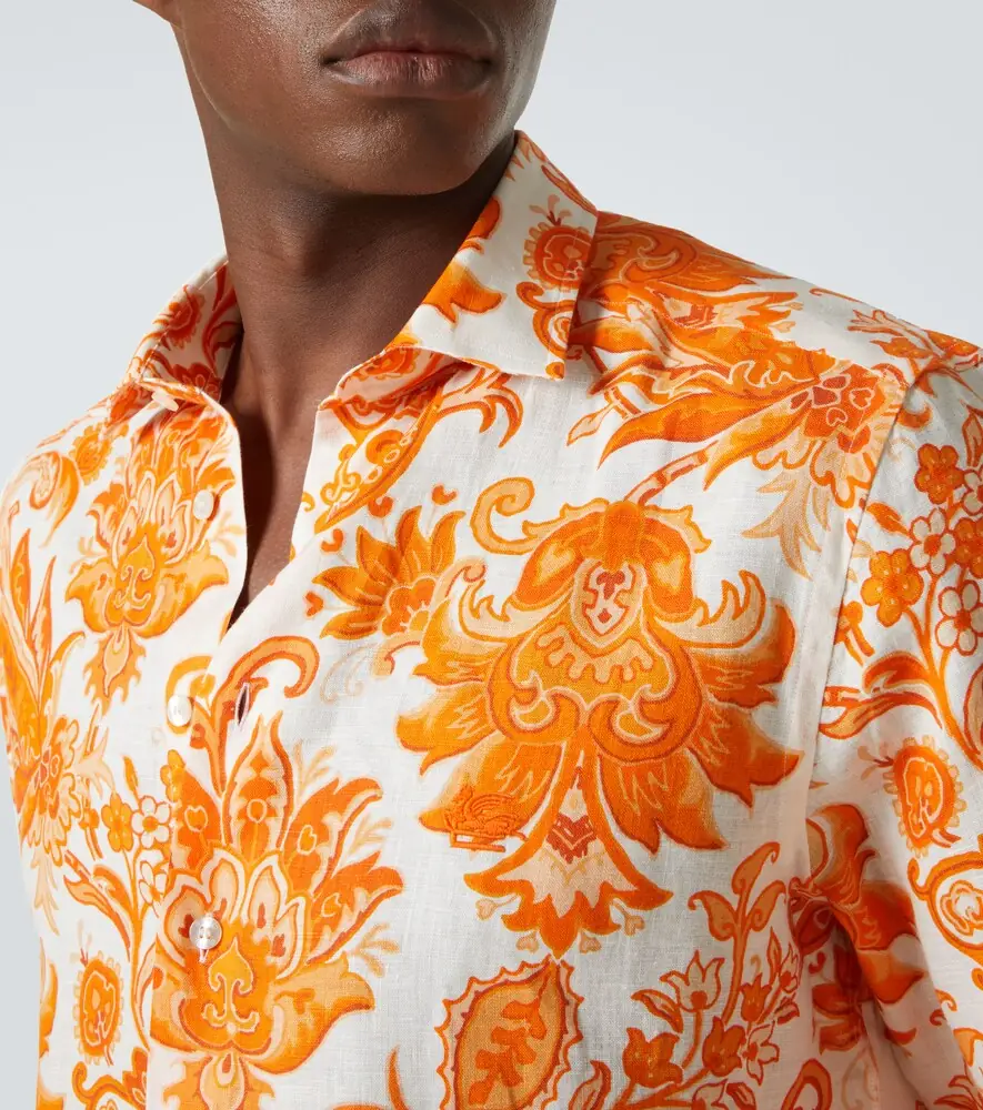 Etro Roma paisley linen shirt | Thumbnail 4