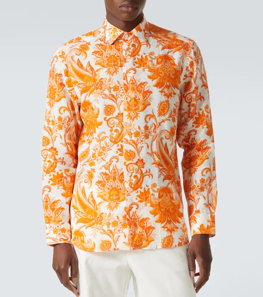 Etro Roma paisley linen shirt | Thumbnail 5