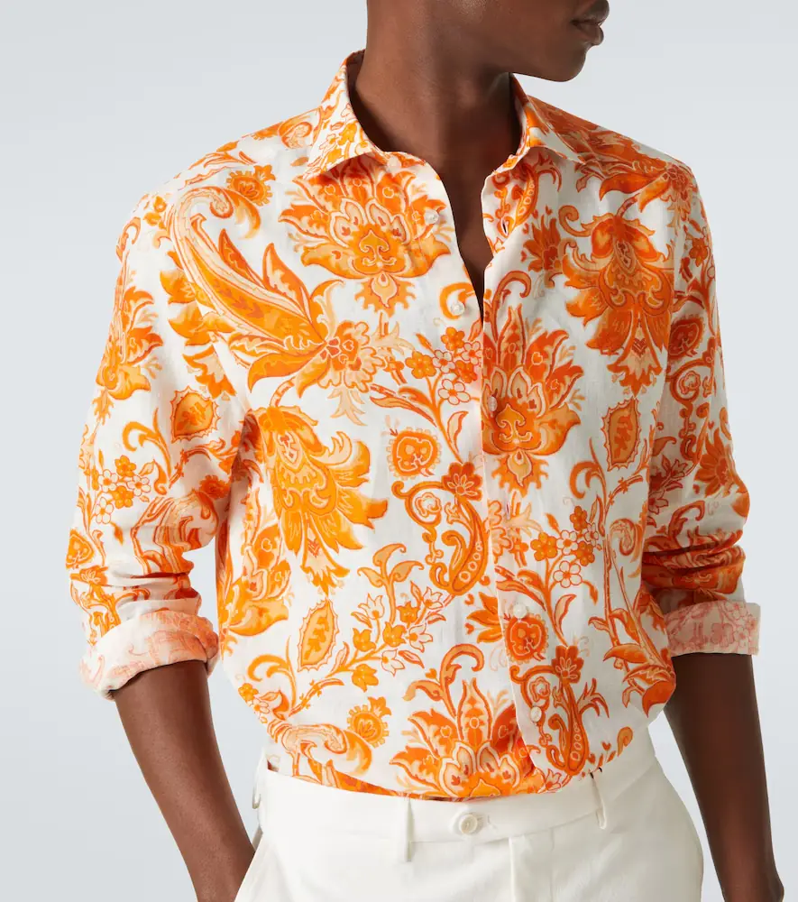 Etro Roma paisley linen shirt | Thumbnail 6