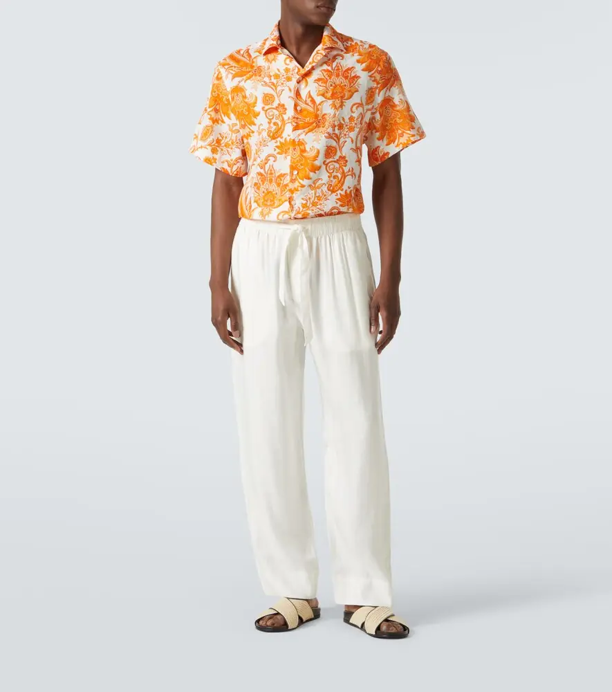 Etro Paisley linen bowling shirt | Thumbnail 2