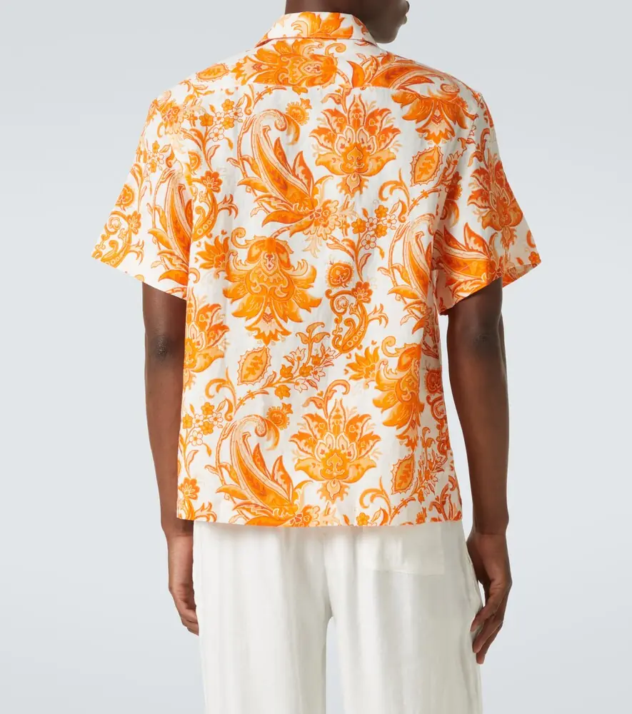 Etro Paisley linen bowling shirt | Thumbnail 4