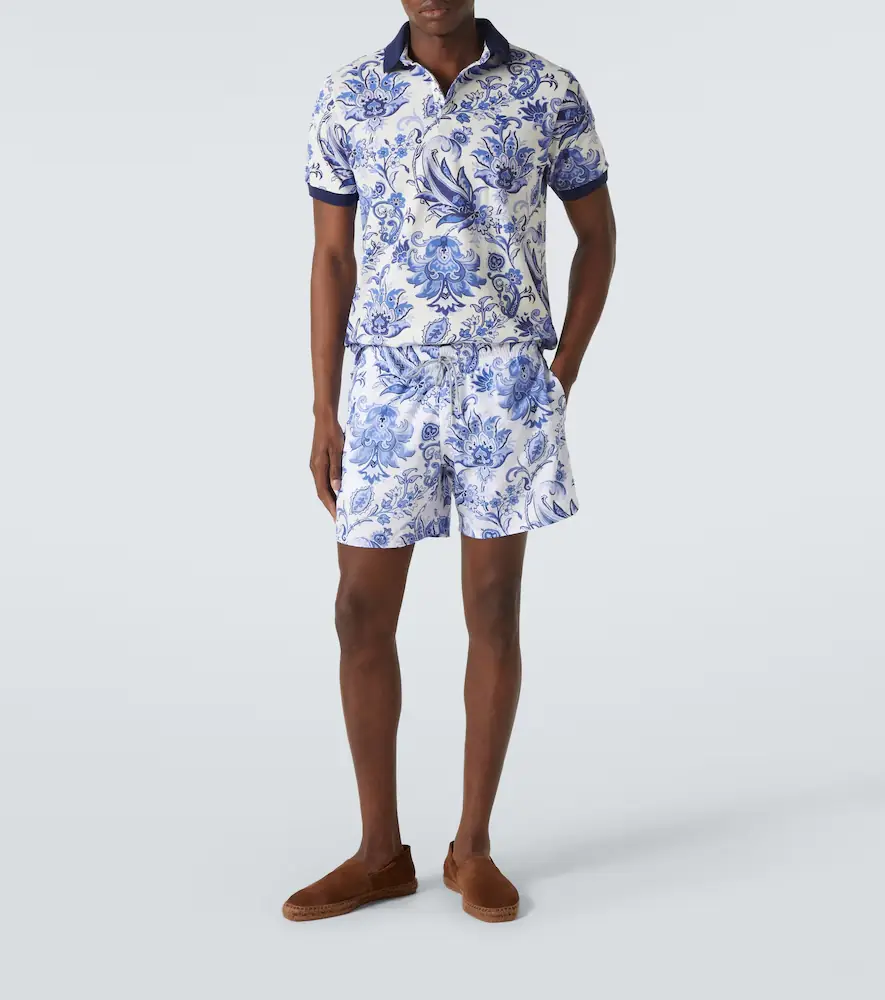 Etro Floral cotton piqué polo shirt | Thumbnail 3 Etro Floral cotton piqué polo shirt | Thumbnail 3