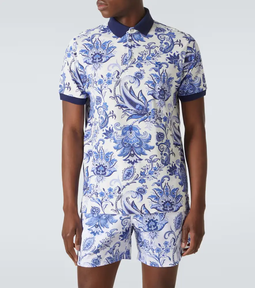 Etro Floral cotton piqué polo shirt | Thumbnail 5 Etro Floral cotton piqué polo shirt | Thumbnail 5