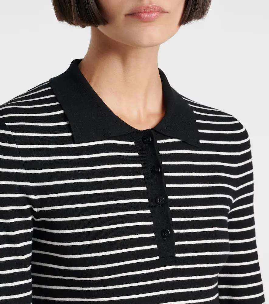 The Frankie Shop Giselle striped cropped polo shirt | Thumbnail 2 The Frankie Shop Giselle striped cropped polo shirt | Thumbnail 2