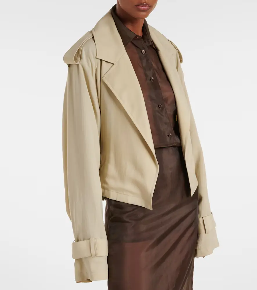 The Frankie Shop Simona cropped trench coat | Thumbnail 5