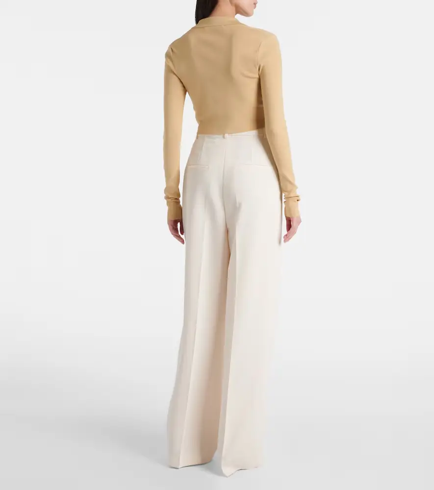The Frankie Shop Giselle cropped polo sweater | Thumbnail 2