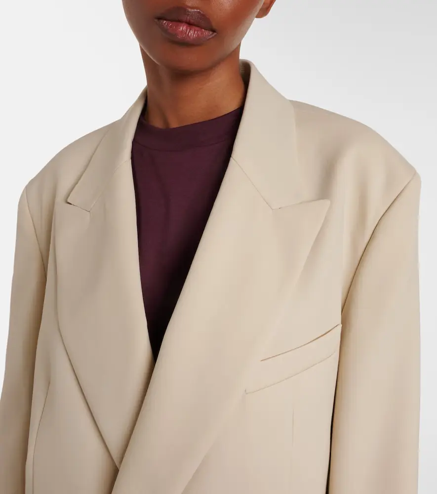 The Frankie Shop Newark double-breasted cotton blazer | Thumbnail 6 The Frankie Shop Newark double-breasted cotton blazer | Thumbnail 6