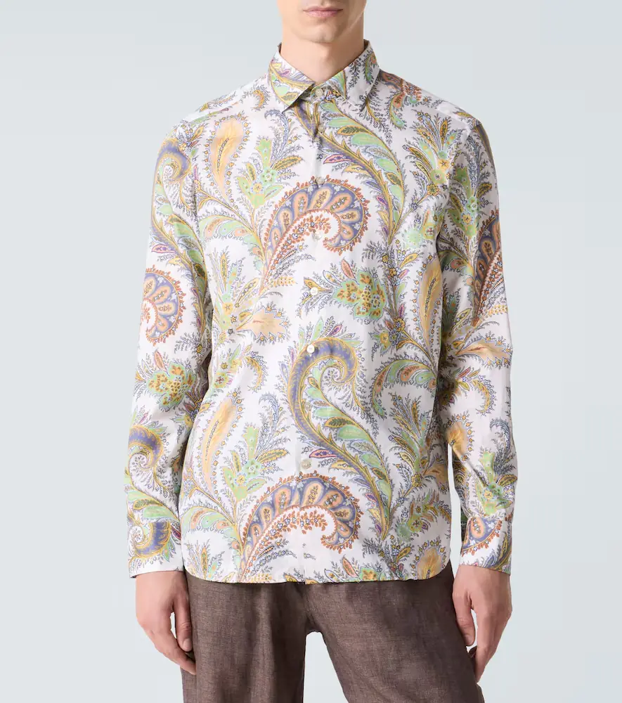 Etro Paisley cotton poplin shirt | Thumbnail 2