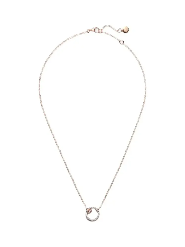 Together 18kt rose gold chain necklace with diamonds Together 18kt rose gold chain necklace with diamonds