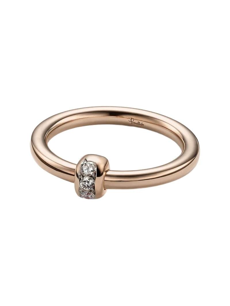 Together 18kt rose gold ring with diamonds