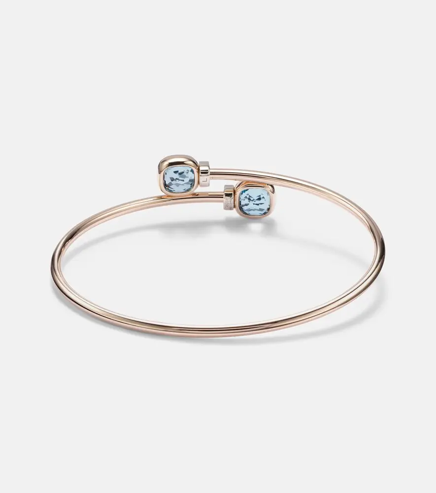 Pomellato Nudo 18kt white gold bangle with diamonds and topaz | Thumbnail 2 Pomellato Nudo 18kt white gold bangle with diamonds and topaz | Thumbnail 2