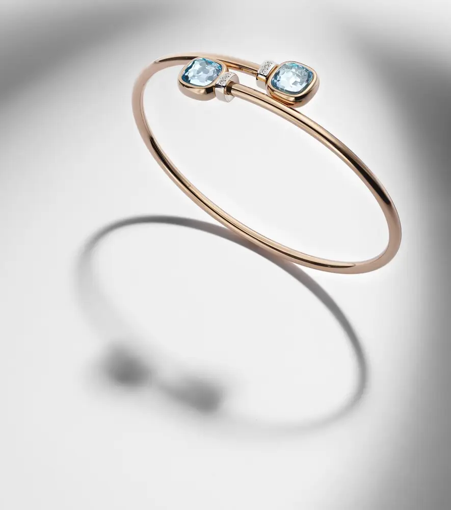Pomellato Nudo 18kt white gold bangle with diamonds and topaz | Thumbnail 5 Pomellato Nudo 18kt white gold bangle with diamonds and topaz | Thumbnail 5