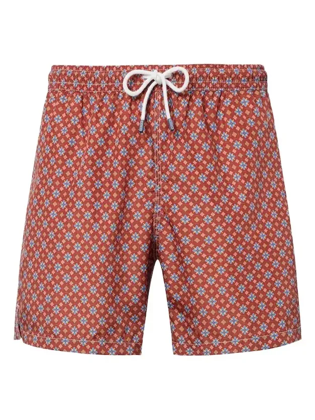 FEDELI Madeira floral swim trunks