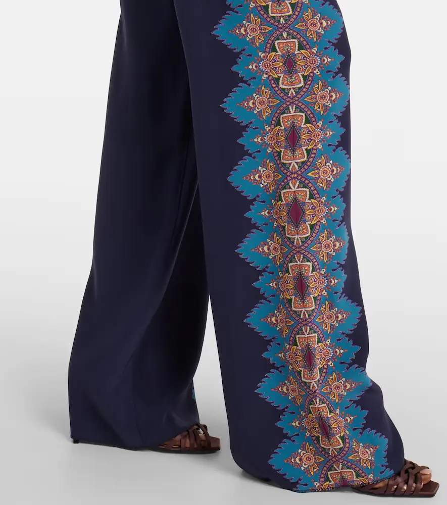 Etro Printed silk crêpe de chine straight pants | Thumbnail 3 Etro Printed silk crêpe de chine straight pants | Thumbnail 3