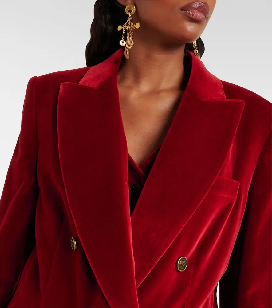 Etro Double-breasted cotton velvet blazer | Thumbnail 5