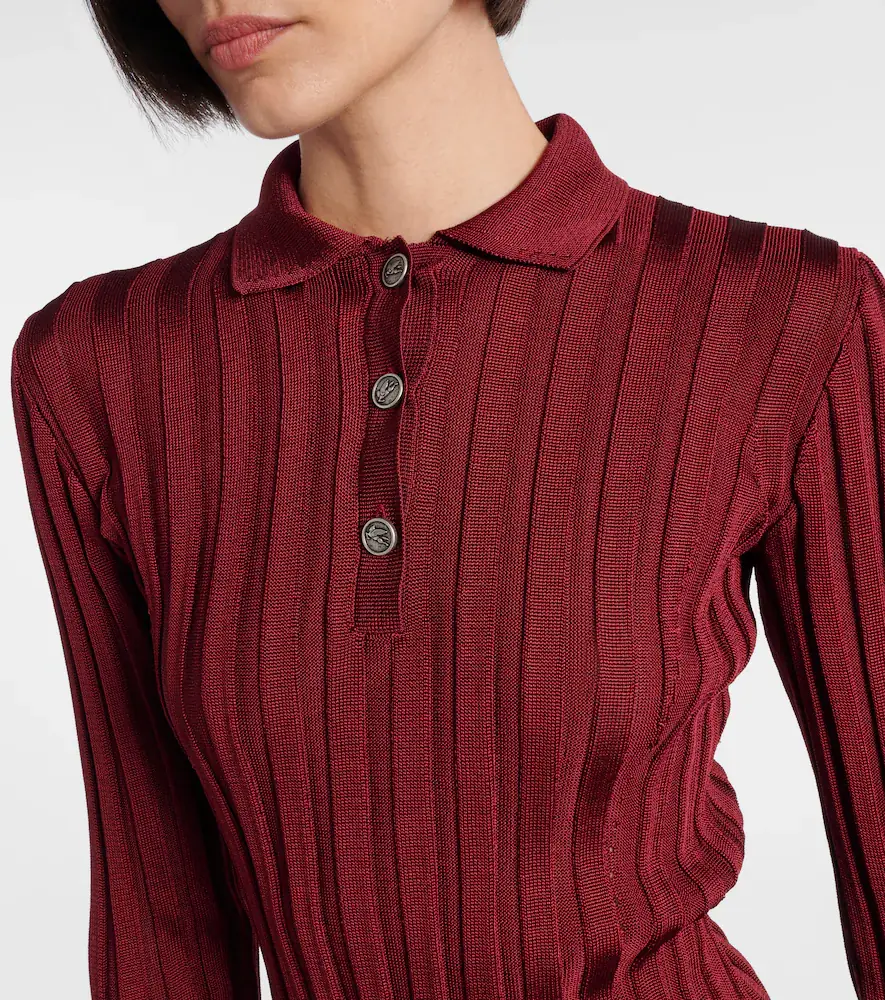 Etro Ribbed-knit polo sweater | Thumbnail 3