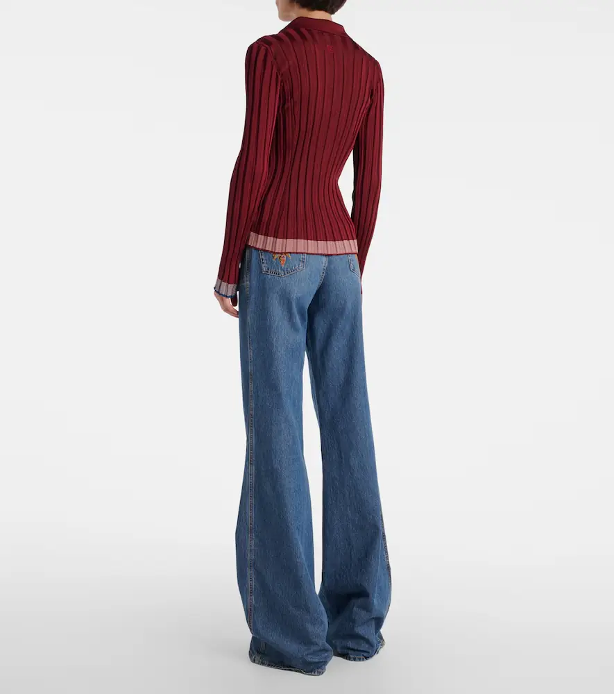 Etro Ribbed-knit polo sweater | Thumbnail 4